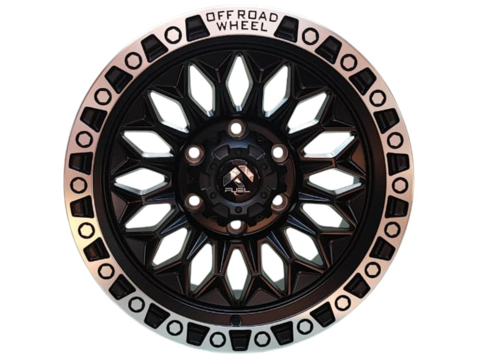 Juego de Llantas 16X8 6x139.7 Et0 Matt black machin lip H057