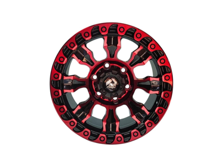 Juego de Llantas 16x8 6x139.7 Et0 MB Machine Lip+Red C H020