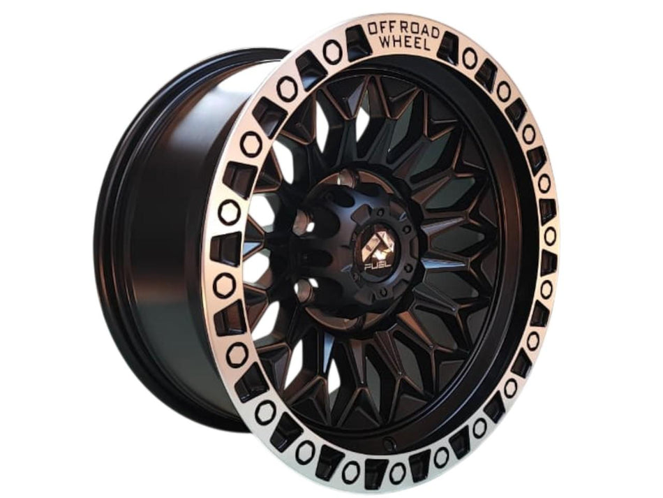 Juego de Llantas 16X8 6x139.7 Et0 Matt black machin lip H057