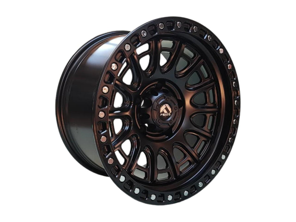 Juego de Llantas 17X9 5x139.7 Et-12 MATT BLACK+RIVETS H134-7